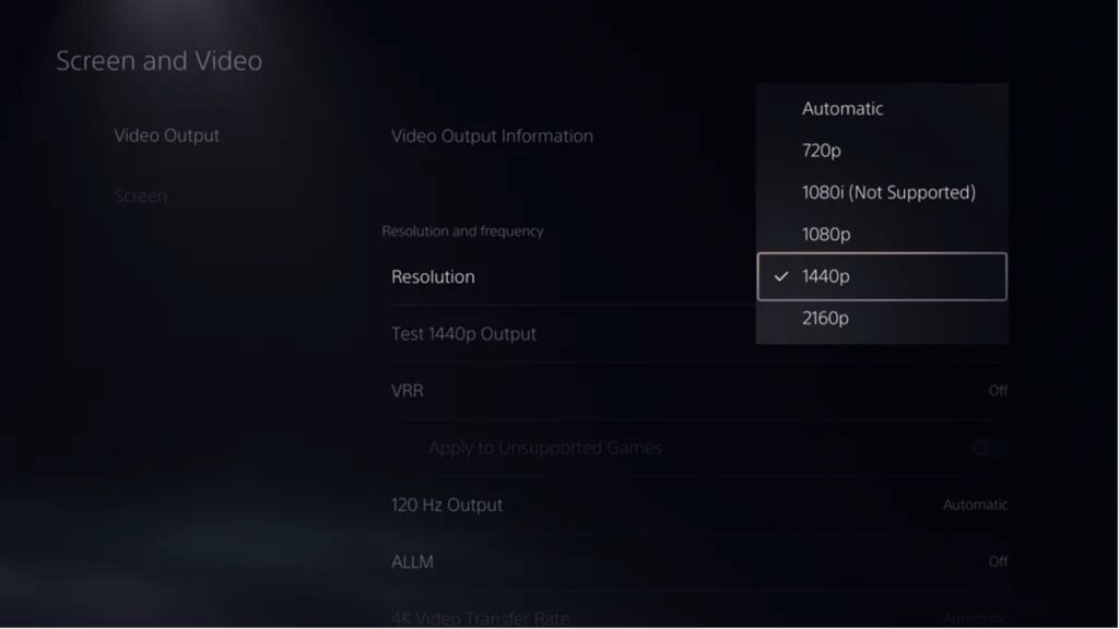 Le 1440p arrive sur PS5 // Source : Sony