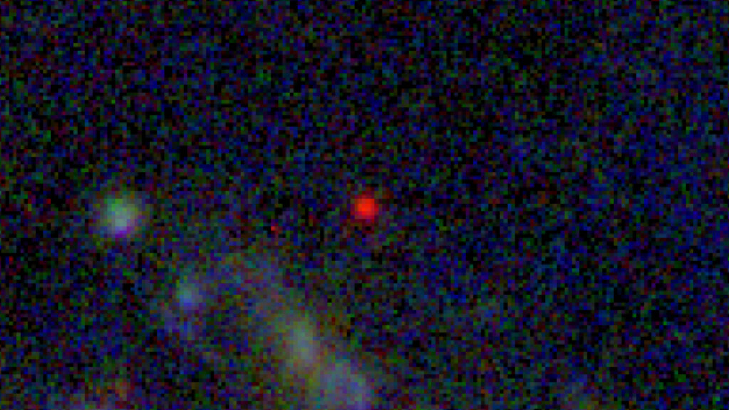 GLASS-z13 observée avec James Webb. // Source : Via Twitter @Rohan_Naidu (image recadrée)