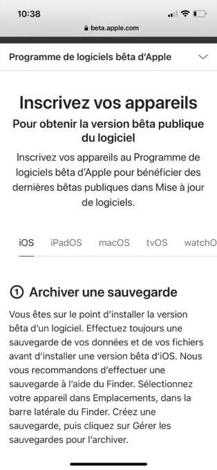 Installer iOS 16