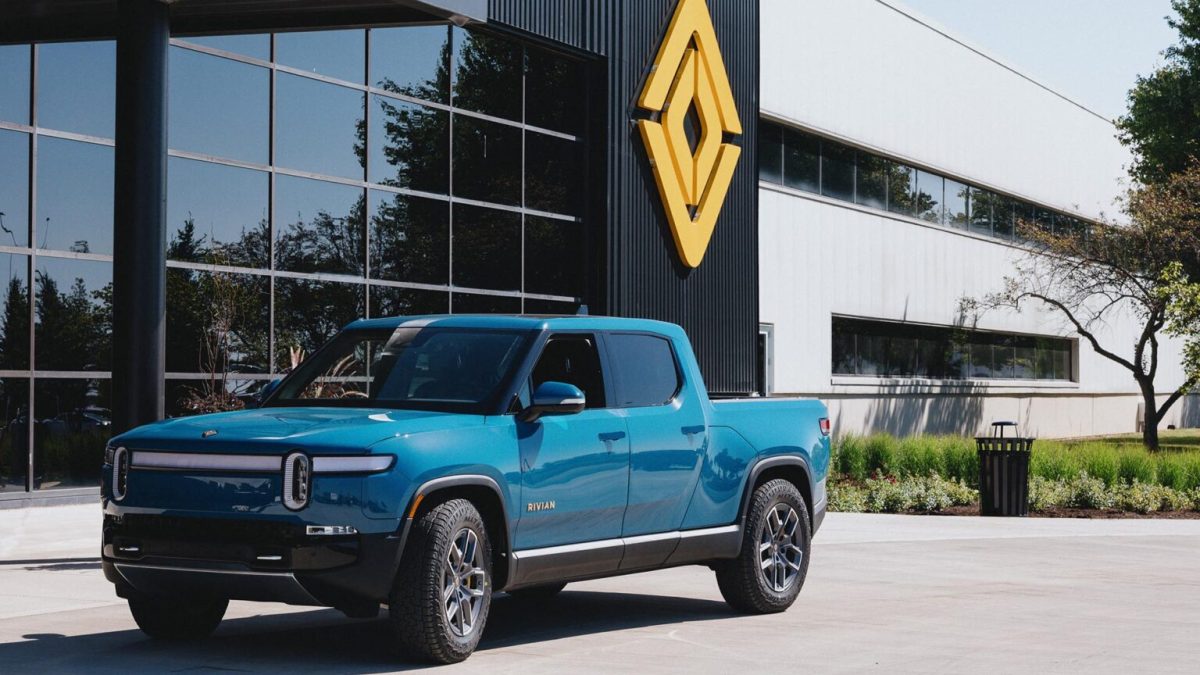 Rivian R1 au siège de l'entreprise // Source : Rivian