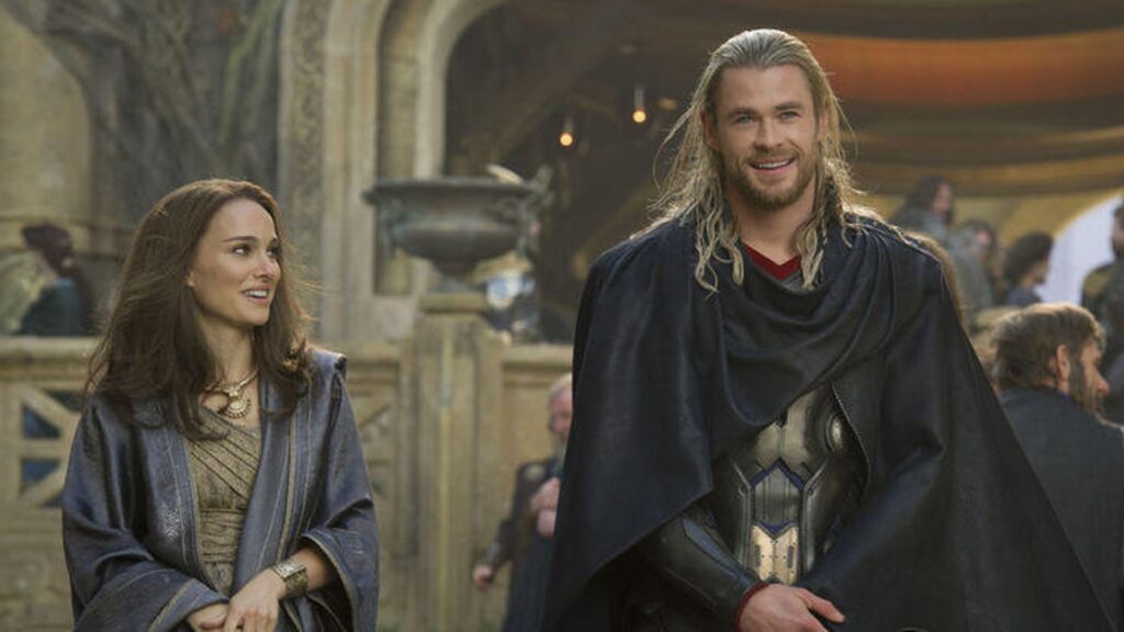 Jane Foster (Natalie Portman) et Thor (Chris Hemsworth). // Source : Marvel