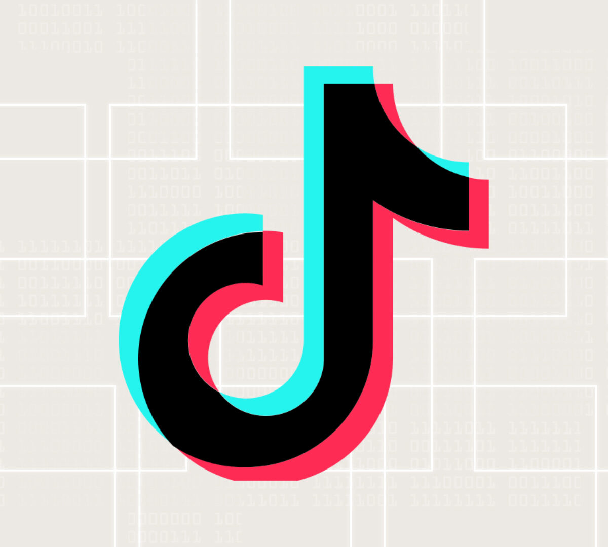 Logo de TikTok. // Source : Wikimedia/CC/ByteDance ; fond Numerama