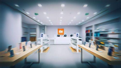 Le Xiaomi Store de La Défense // Source : Montage Numerama - Photo  Xiaomi La Defense