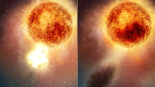 Bételgeuse, vue d'artiste. // Source : NASA, ESA, Elizabeth Wheatley (STScI) 
