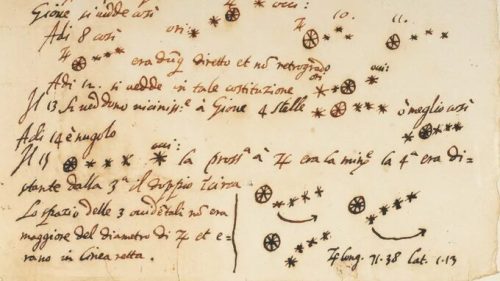 Contrefaçon de manuscrit de Galilée // Source : Bibliothèque de l'université du Michigan.