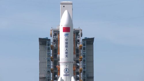 La fusée Longue Marche 5B. // Source : Capture d'écran YouTube SciNews