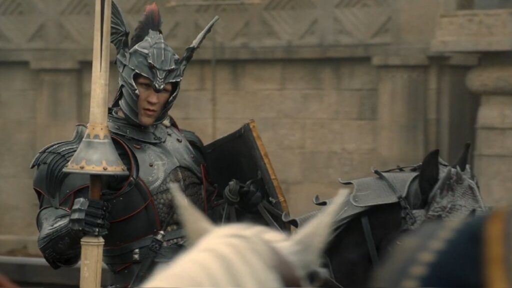L'une des armures de Daemon dans le premier épisode de House of the Dragon // Source : HBO