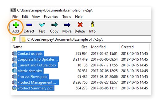 mettre un mot de passe sur fichier windows // Source : 7-zip