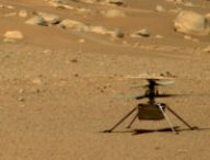Ingenuity sur Mars en juin 2021. // Source : NASA/JPL-Caltech/ASU/MSSS (photo recadrée)