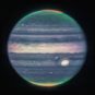 Jupiter seen by the JWST.  // Source: NASA, ESA, CSA, Jupiter ERS Team;  image processing by Judy Schmidt.