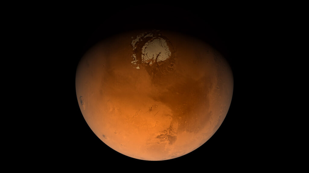 Viser la Lune, ce n'est pas viser Mars. // Source : Flickr/CC/NASA/JPL-Caltech/USGS/Kevin M. Gill (image recadrée)