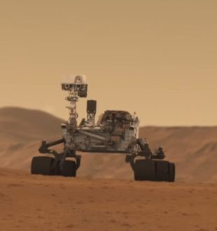 Curiosity (extrait d'une animation). // Source : Capture d'écran YouTube Nasa JPL