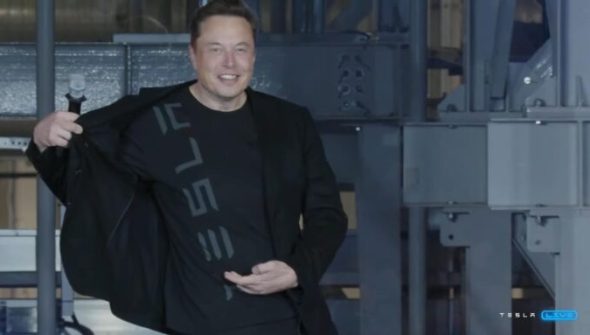 Elon Musk à la conférence des actionnaires // Source : Capture vidéo Tesla Live