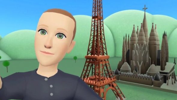 Le fameux selfie virtuel de Zuck devant la Tour Eiffel. // Source : Mark Zuckerberg