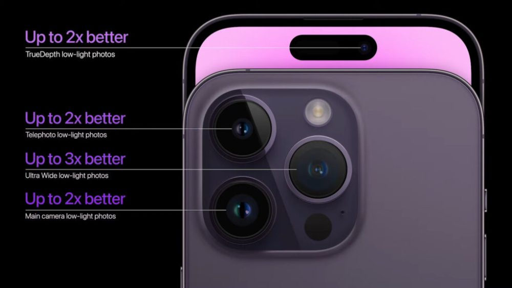 Les nouveaux iPhone 14 Pro // Source : Capture d'écran Numerama