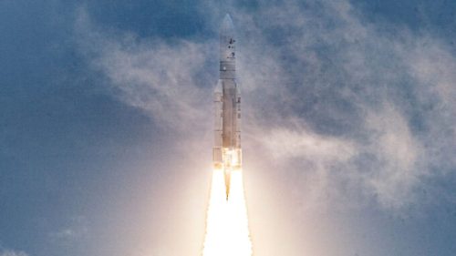 Ariane 5, le jour où elle a transporté le télescope spatial James Webb. // Source : NASA/Chris Gunn