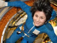 Samantha Cristoforetti dans l'ISS en 2021. // Source : Flickr/CC/Nasa Johnson (photo recadrée)