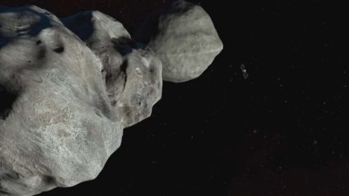 DART en train de foncer vers l'astéroïde. // Source : Capture d'écran YouTube Nasa