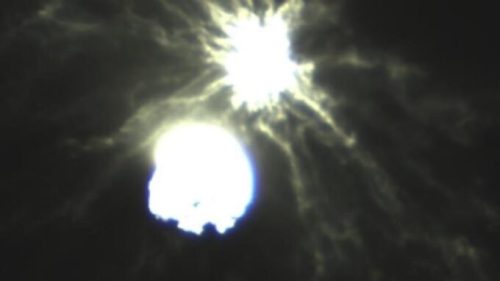 Crash de DART dans l'astéroïde binaire Didymos. // Source : LiciaCube / ASI / Nasa