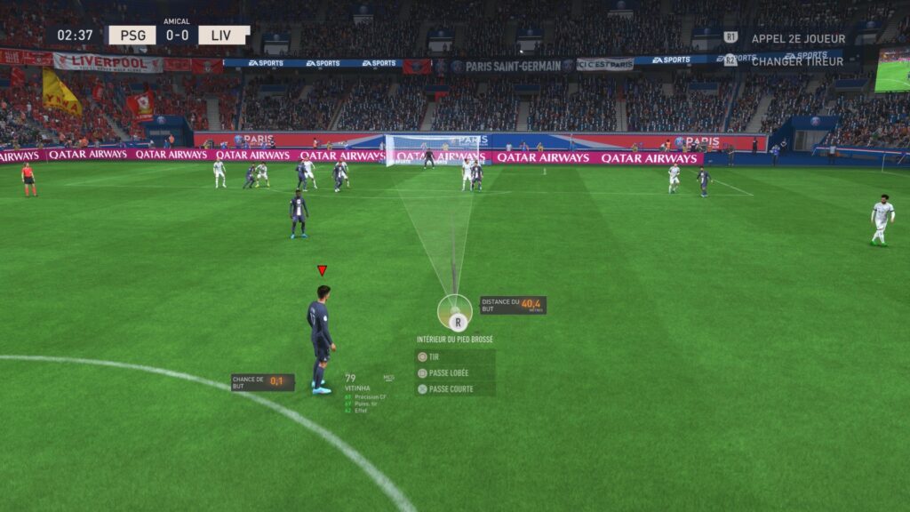Les coups francs, les corners et les pénaltys n'ont plus de cible dans FIFA 23. // Source : Numerama
