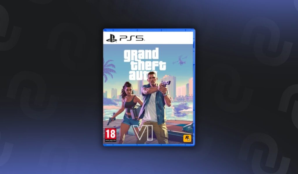 Visuel non officiel de la jaquette de GTA 6 sur PS5 // Source : Montage Numerama