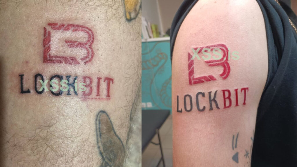 Lockbit avait proposé aux membres d'un forum de se faire tatouer leur logo contre 1000 euros. // Source : Numerama
