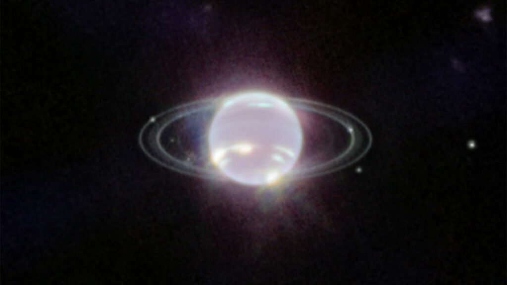 Neptun.  // Źródło: NASA, ESA, CSA, STScI (zdjęcie przycięte)