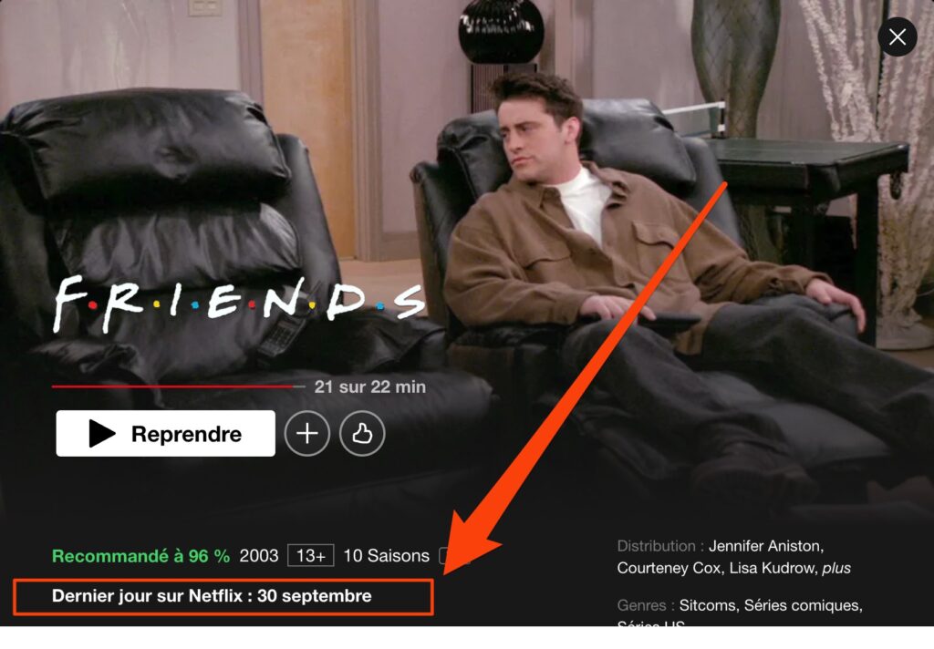 Bye bye, Friends... // Source : Capture d'écran Netflix France