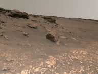 Panorama martien. // Source : NASA/JPL-Caltech/ASU/MSSS (photo recadrée)