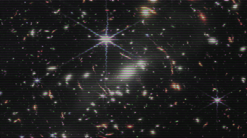 Amas de galaxie pris par James Webb // Source : Nasa / montage Numerama