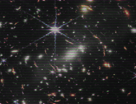 Amas de galaxie pris par James Webb // Source : Nasa / montage Numerama
