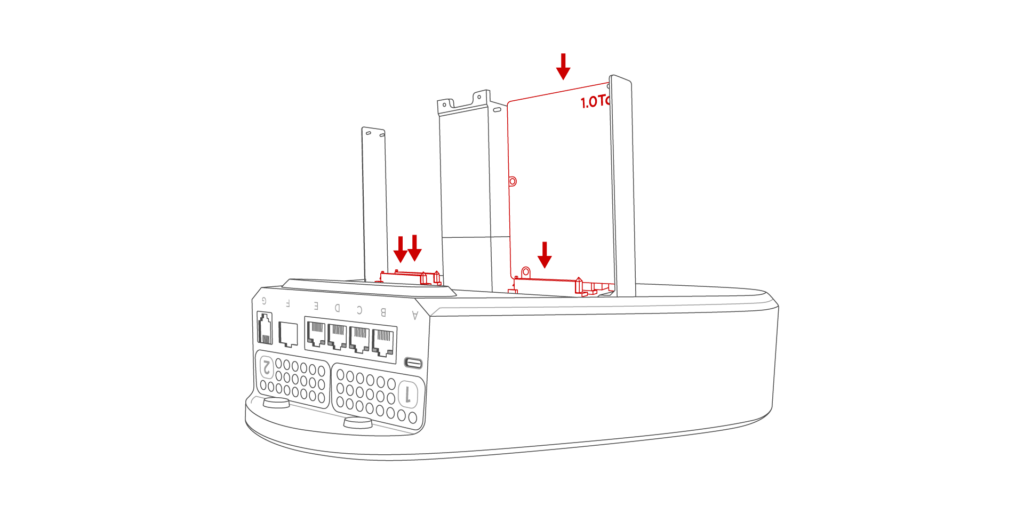 Adding a hard drive to the Freebox Delta.  // Source: Free