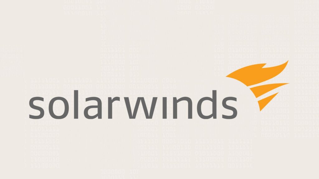 Logo de Solar Winds. // Source : Wikimedia/CC/B.tavakkoli ; montage Numerama