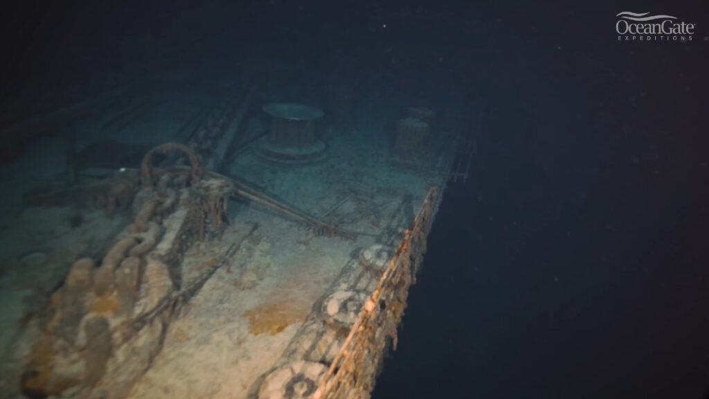 Il y a grand niveau de détail dans cette première vidéo 8K de l'épave du Titanic. // Source : OceanGate