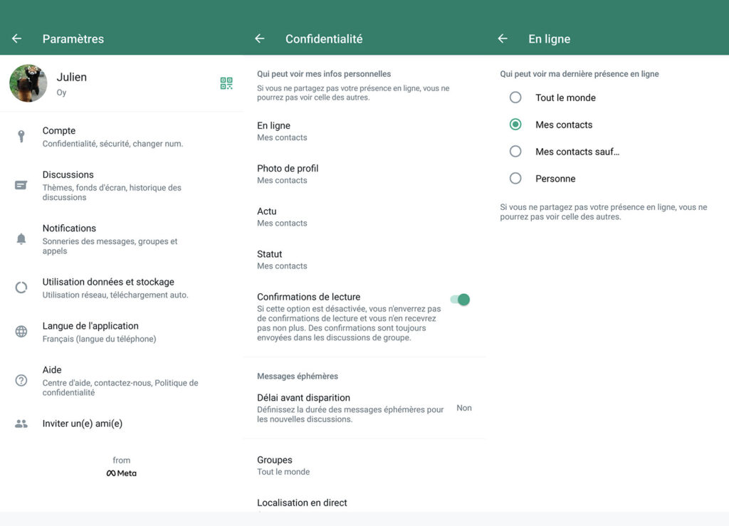 WhatsApp présence en ligne WhatsApp présence en ligne