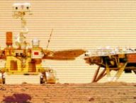 Zhurong sur Mars. // Source : CNSA, modifiée avec Canva
