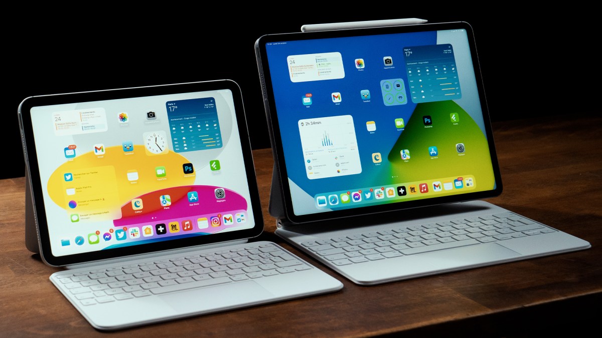 Le clavier de l’iPad 10 est moins bon, mais dispose de 14 touches supplémentaires pour les fonctions. // Source : Thomas Ancelle / Numerama