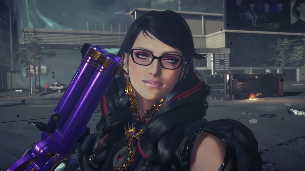 Bayonetta, l'héroïne dans le jeu. // Source : Capture d'écran YouTube Nintendo