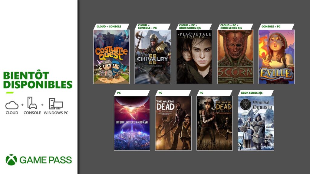 Le Xbox Game Pass en octobre 2022 // Source : Microsoft