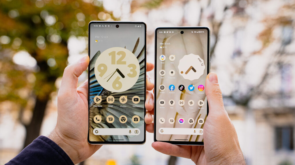 Pixel 7 Pro et Pixel 7 // Source : Louise Audry pour Numerama