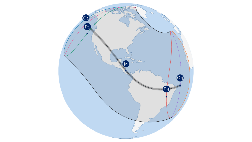 Visibilité de l'éclipse du 14 octobre 2023. // Source : IMCCE Visibilité de l'éclipse du 14 octobre 2023. // Source : IMCCE