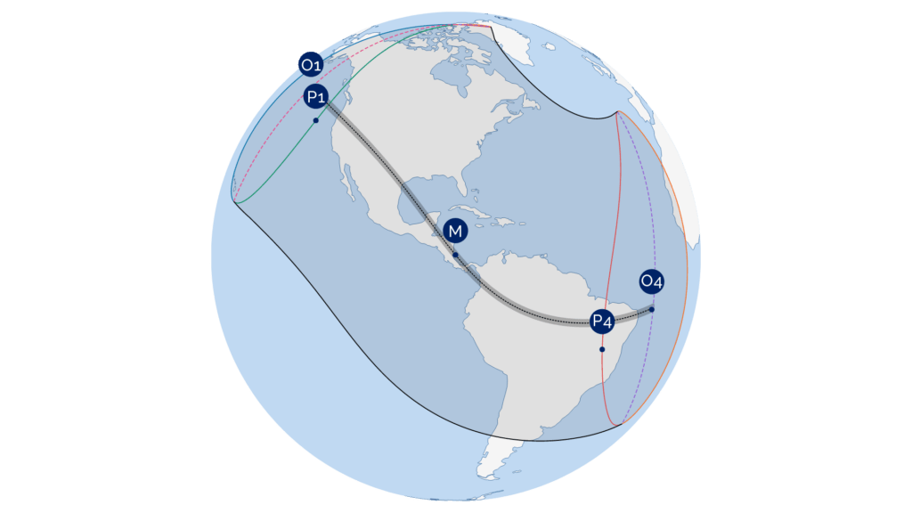 Visibilité de l'éclipse du 14 octobre 2023. // Source : IMCCE