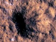 Le cratère formé sur Mars. // Source : NASA/JPL-Caltech/University of Arizona