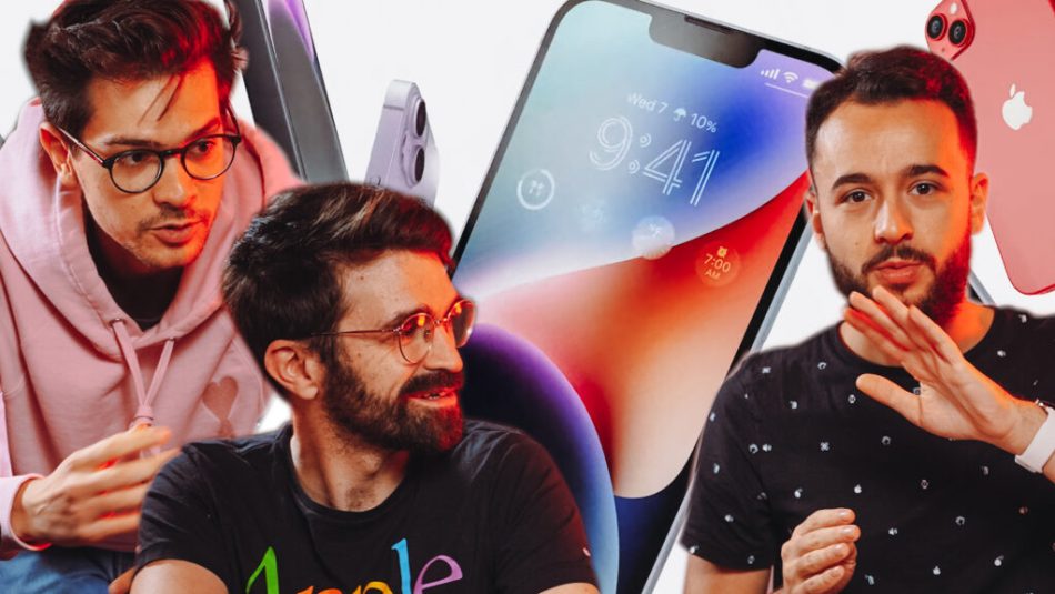 Léo Duff, Julien et Nicolas débattent des iPhone 14. // Source : Numerama