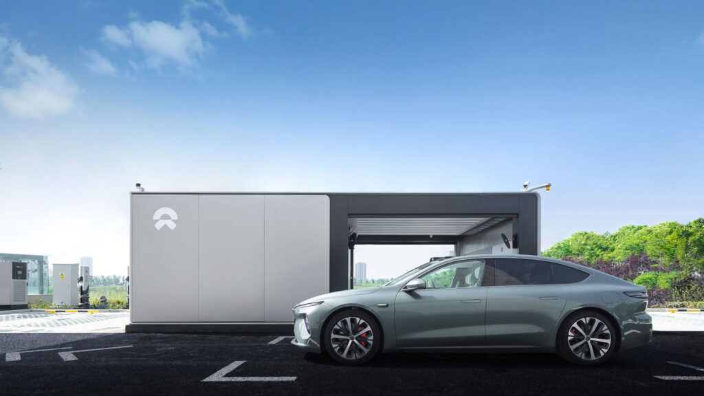 Nio ET7 et swap center // Source : Nio Nio ET7 et swap center // Source : Nio