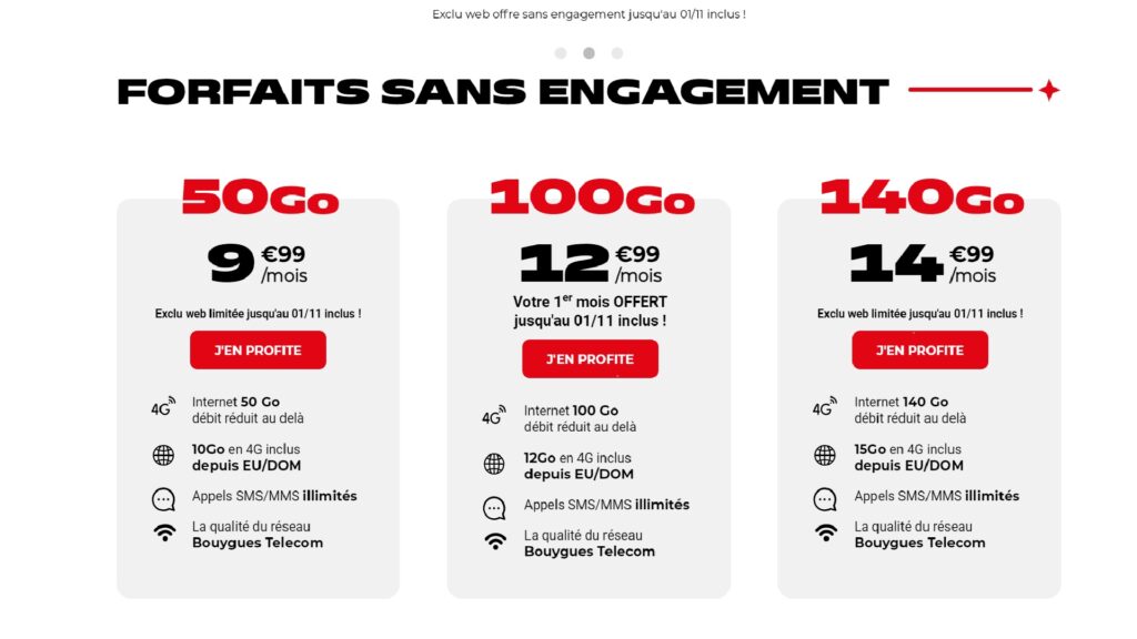 NRJ Mobile offers // Source: NRJ Mobile