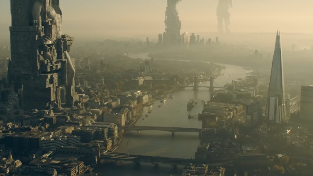 Le Londres du futur dans Périphériques. // Source : Prime Video