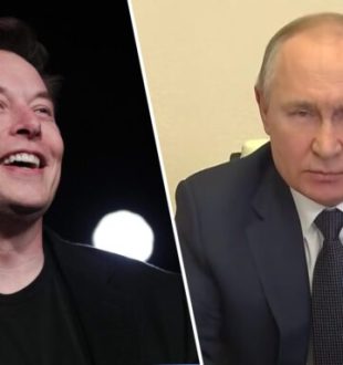 Elon Musk et Vladimir Poutine // Source : Capture d'écran YouTube (Poutine)