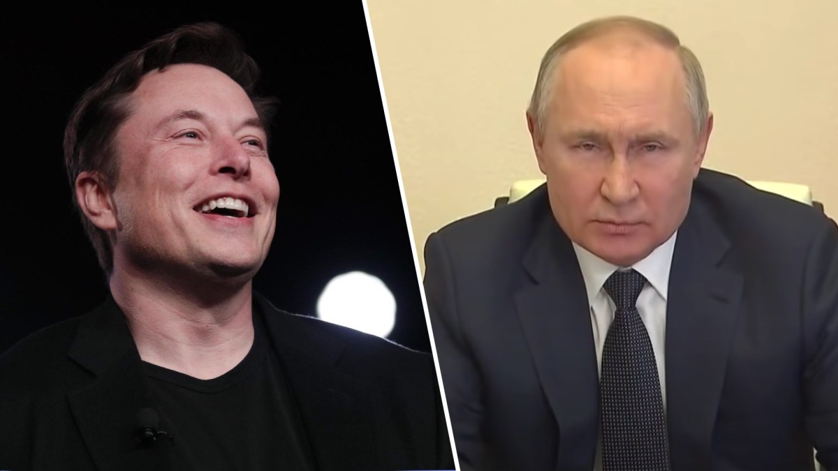 Elon Musk et Vladimir Poutine // Source : Capture d'écran YouTube (Poutine)