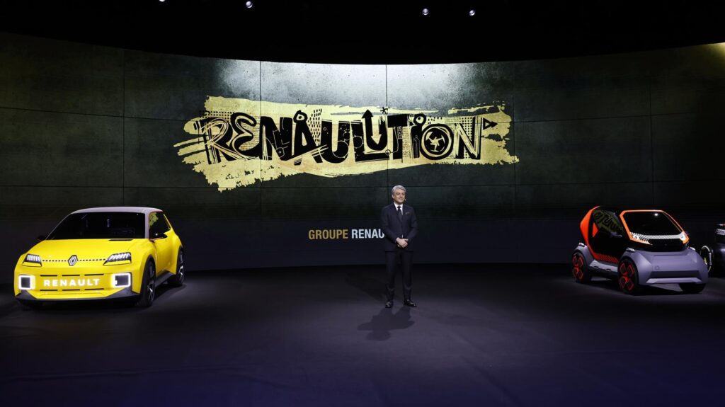 Luca de Meo lors de la présentation stratégique Renaulution // Source : Groupe Renault